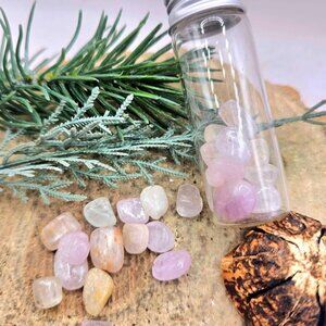 A Bottle Of Nature Kunzite Polished Stone Chips
